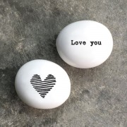 Porcelain Pebble | Heart | Love You